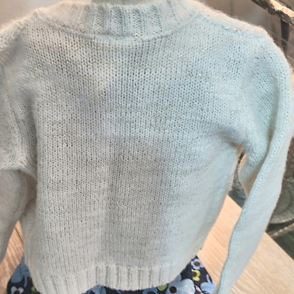 Baby Bgosh Cream/gold flecks cardigan in sz 6 mo - Picture 3 of 4